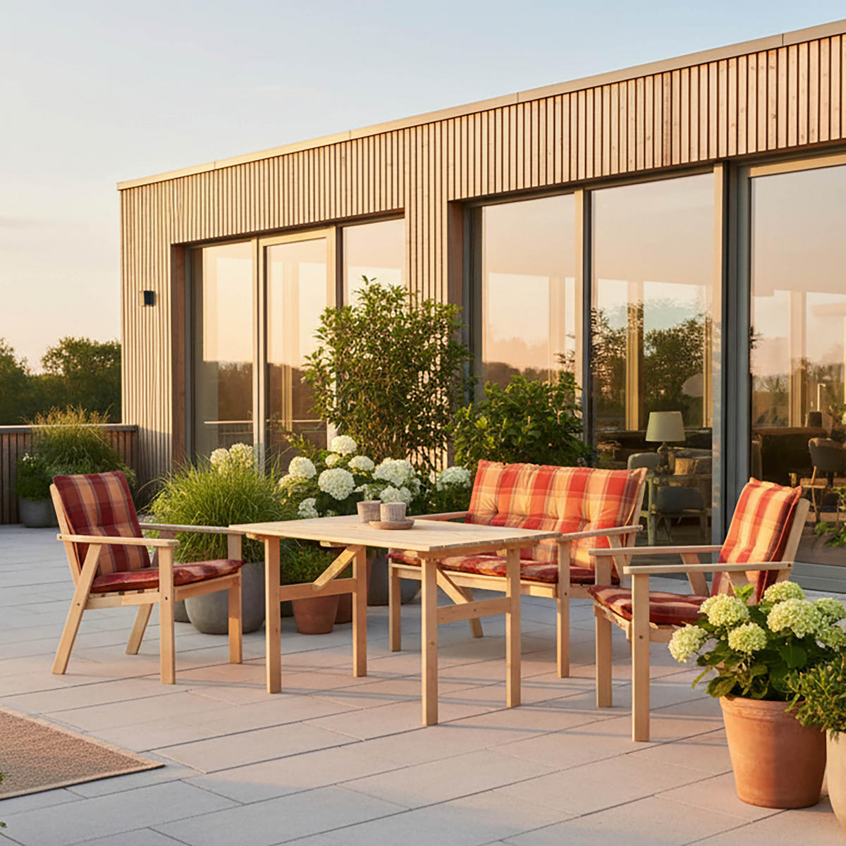 VRTNI SET       naravne barve    - rdeča/naravne barve, Moderno, umetna masa/les - Gardenson