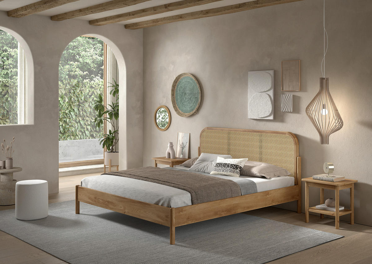 BETT 180/200 cm  in Eichefarben  - Eichefarben, MODERN, Holz/Holzwerkstoff (180/200cm) - MID.YOU