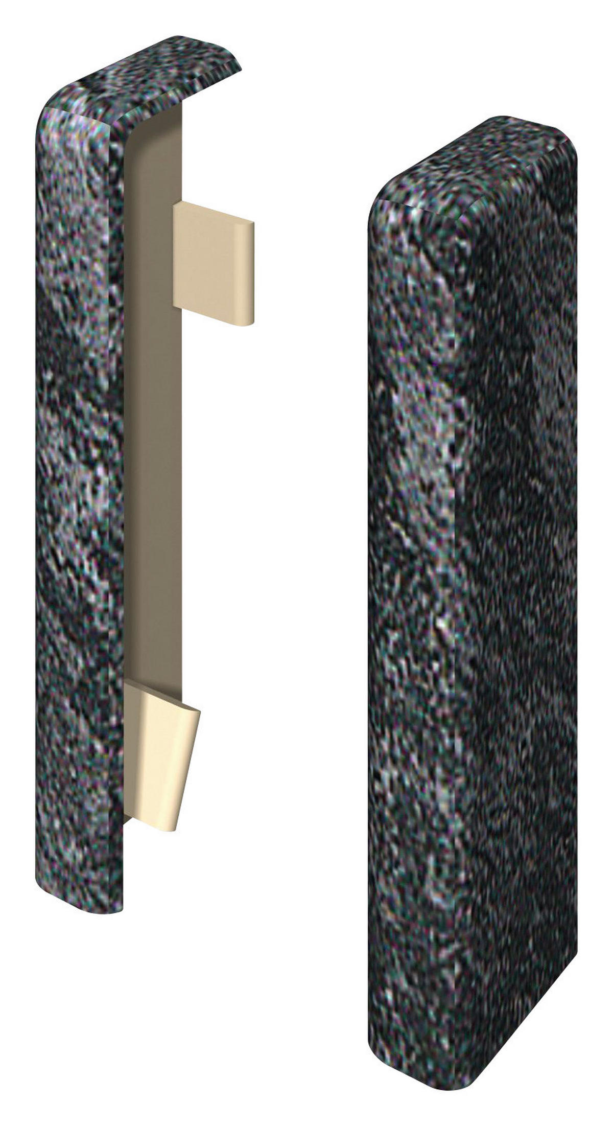 SOCKELLEISTENENDSTÜCK - Schwarz, KONVENTIONELL, Kunststoff (2.2/2.2/5.9cm) - Egger Holzwerkstoffe