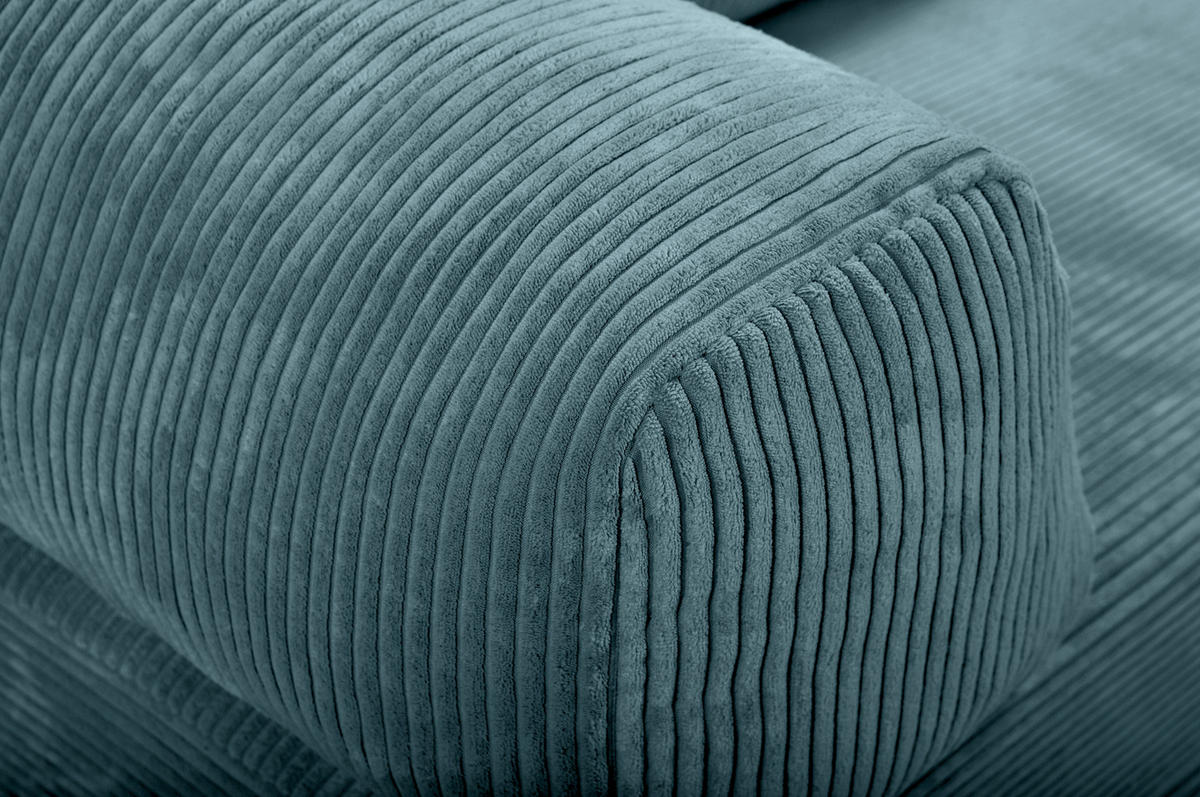 SCHLAFSOFA Cord Petrol  - Petrol, KONVENTIONELL, Textil/Metall (200/77/80cm) - Carryhome