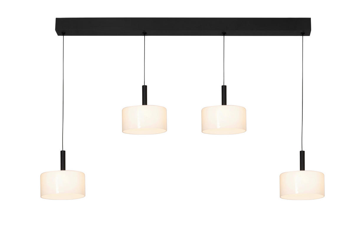 LED-HÄNGLAMPA Philadelphia 134/20/160 cm  - vit, Design, metall/glas (134/20/160cm) - Dieter Knoll