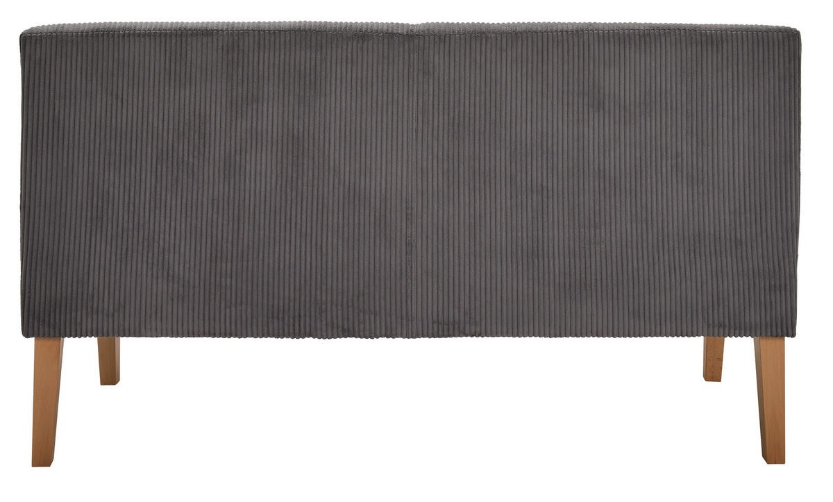SITZBANK 163/88/75 cm  in Anthrazit  - Anthrazit/Buchefarben, KONVENTIONELL, Holz/Textil (163/88/75cm) - home24