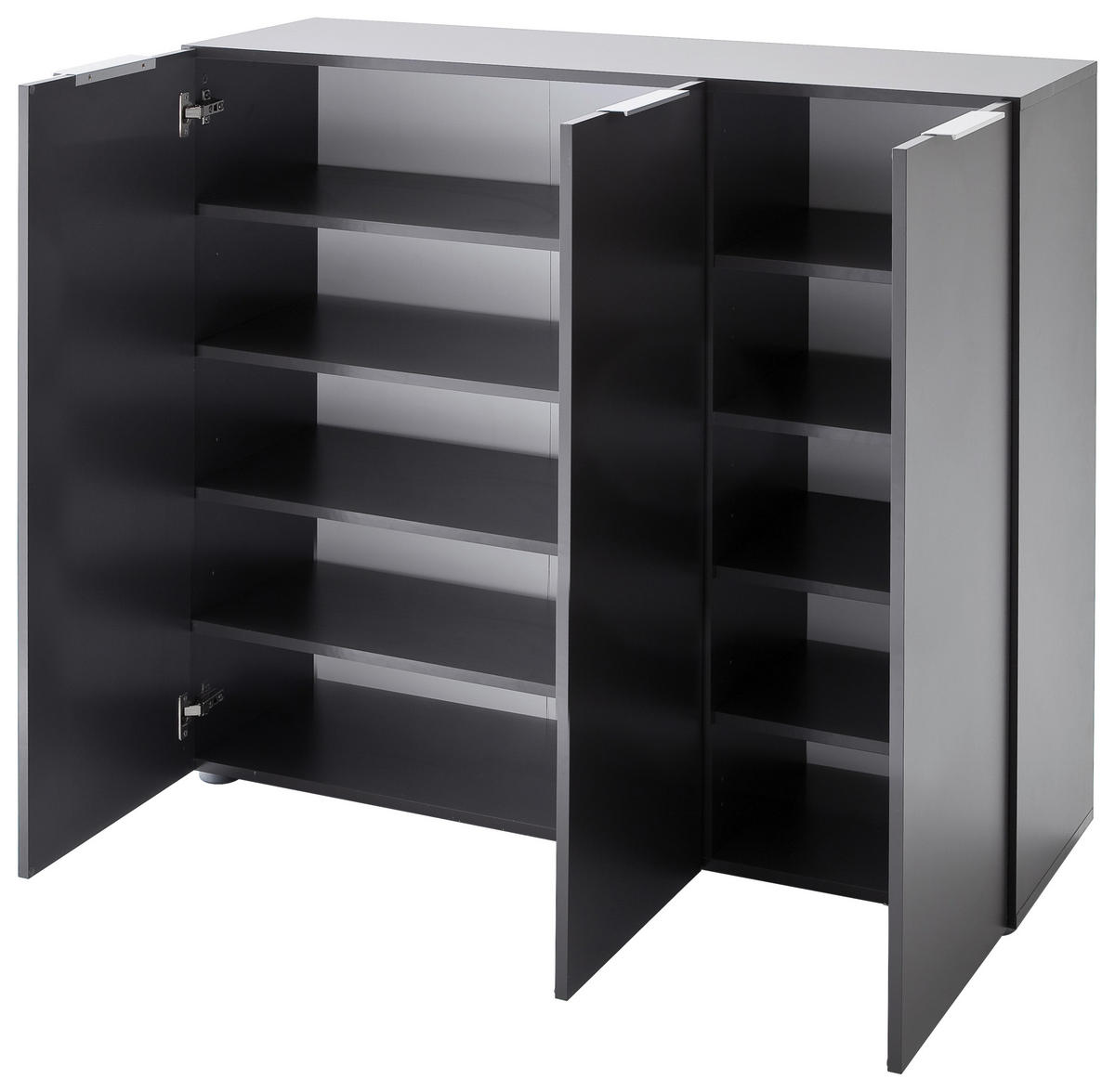 SCHUHSCHRANK  in 120/101/39 cm  - Edelstahlfarben/Anthrazit, Design, Holzwerkstoff/Kunststoff (120/101/39cm) - Carryhome