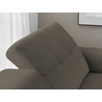 ECKSOFA  in Echtleder Graubraun  305/163 cm  - Eichefarben/Graubraun, Design, Leder/Holz (305/163cm) - Novel