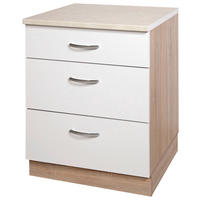 DONJI KUHINJSKI ELEMENT  60/83/55 cm  - sonoma hrast/boja aluminijuma, Dizajnerski, metal/pločasti materijal (60/83/55cm) - Xora