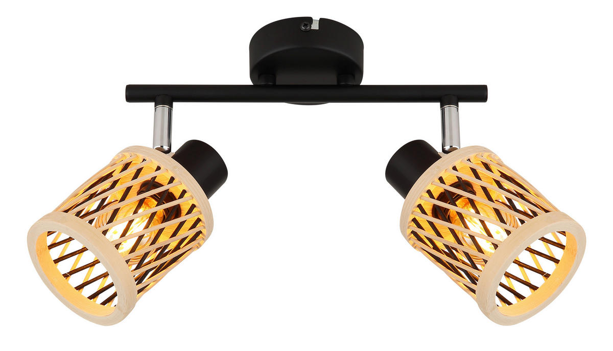 STRAHLER Mali 25/8,5/19 cm  - Schwarz/Naturfarben, Natur, Holz/Metall (25/8,5/19cm) - Globo