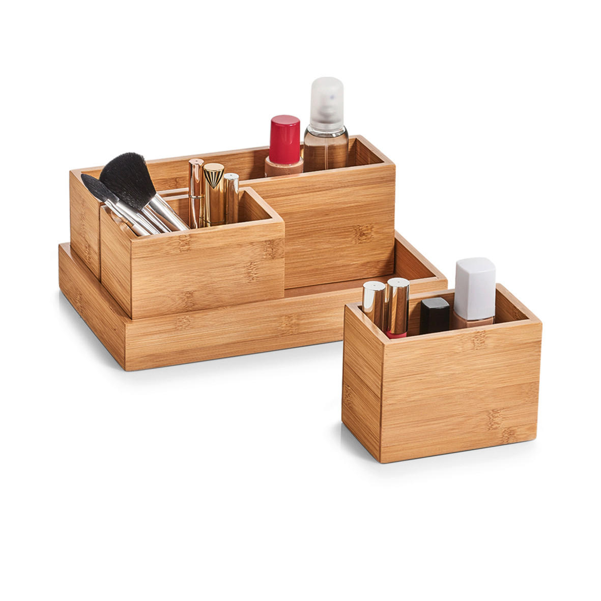 SCHREIBWARENBOX Holz Naturfarben  - Naturfarben, Basics, Holz (28/17,7/11cm) - Zeller Present