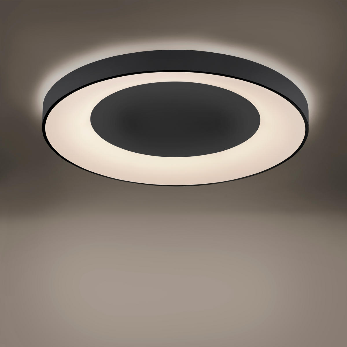 LED-Deckenleuchte Anika 70/70/7,7 cm   - Anthrazit, Basics, Kunststoff/Metall (70/70/7,7cm)