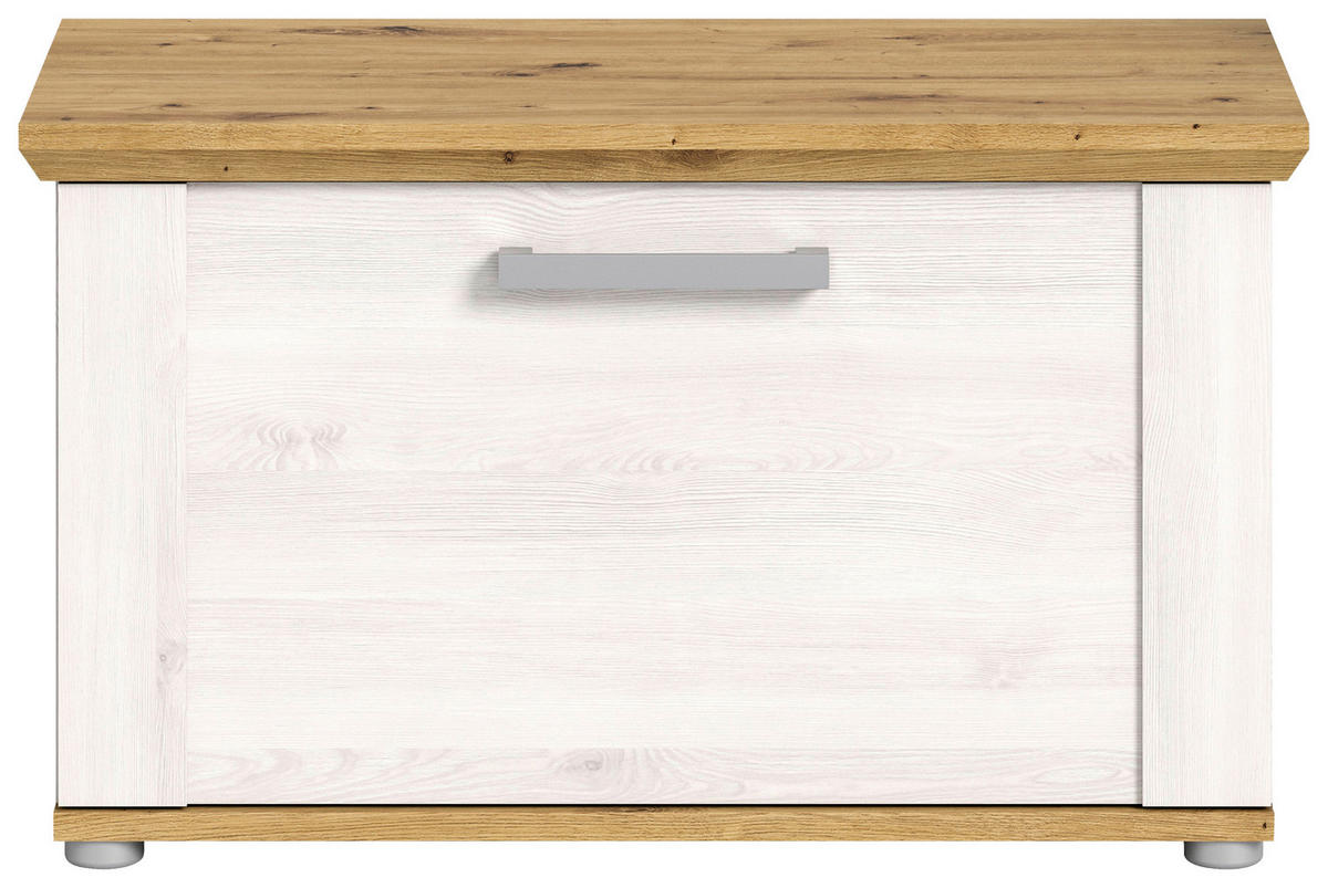 GARDEROBNA KLOP  - srebrne barve, Konvencionalno, leseni material (78/45/37cm) - MID.YOU
