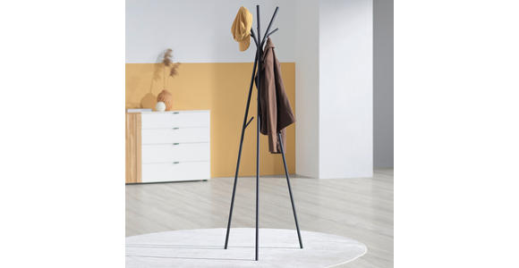 KLEIDERSTÄNDER in Schwarz 50/171/50 cm   - Schwarz, Design, Metall (50/171/50cm) - Carryhome