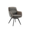 ARMLEHNSTUHL  in Eisen Chenille, Jacquard  - Schwarz/Grau, MODERN, Textil/Metall (63/91/68cm) - Livetastic