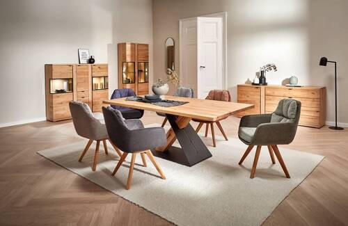 SIDEBOARD  in 178/79,5/43 cm  - Eichefarben/Anthrazit, KONVENTIONELL, Holz/Holzwerkstoff (178/79,5/43cm) - Linea Natura