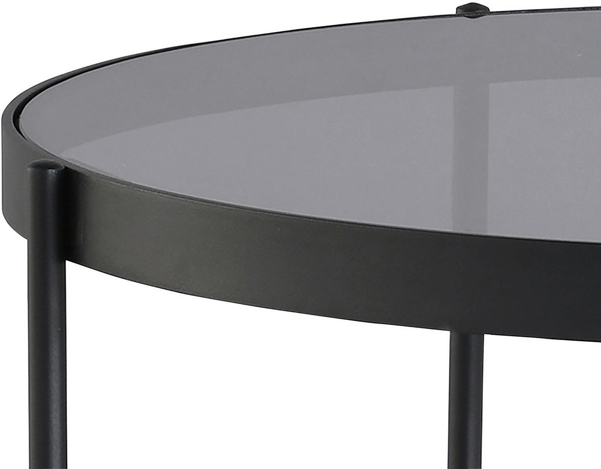 COUCHTISCH in Metall, Glas, Holzwerkstoff  - Schwarz, Design, Glas/Holzwerkstoff (73,5/42,5/73,5cm) - MID.YOU