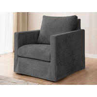 SESSELBEZUG - Dunkelgrau, Design, Textil (84/89/95cm) - P & B