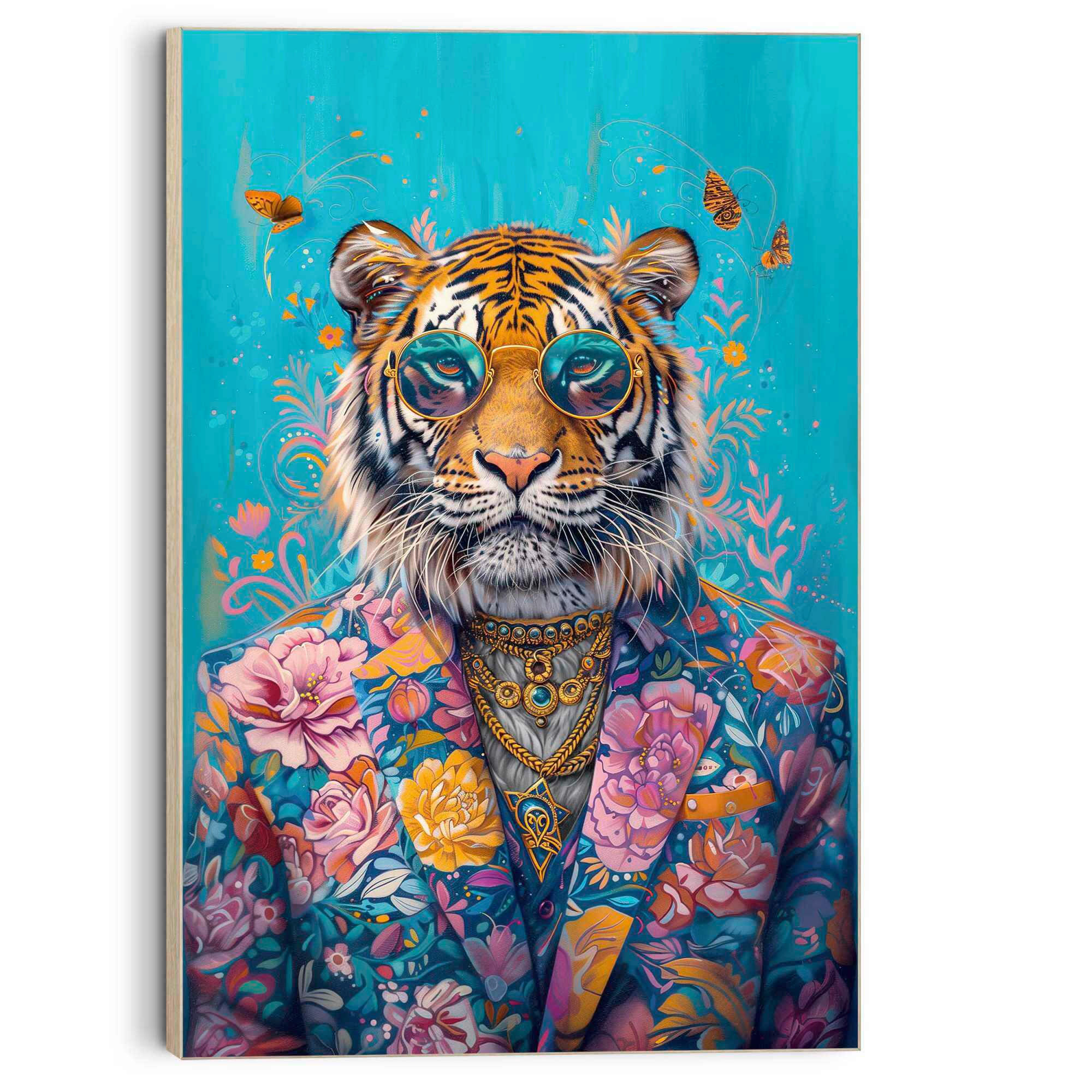 BILD  - Buchefarben/Hellblau, Trend, Holzwerkstoff (116/78/3cm) - Reinders!