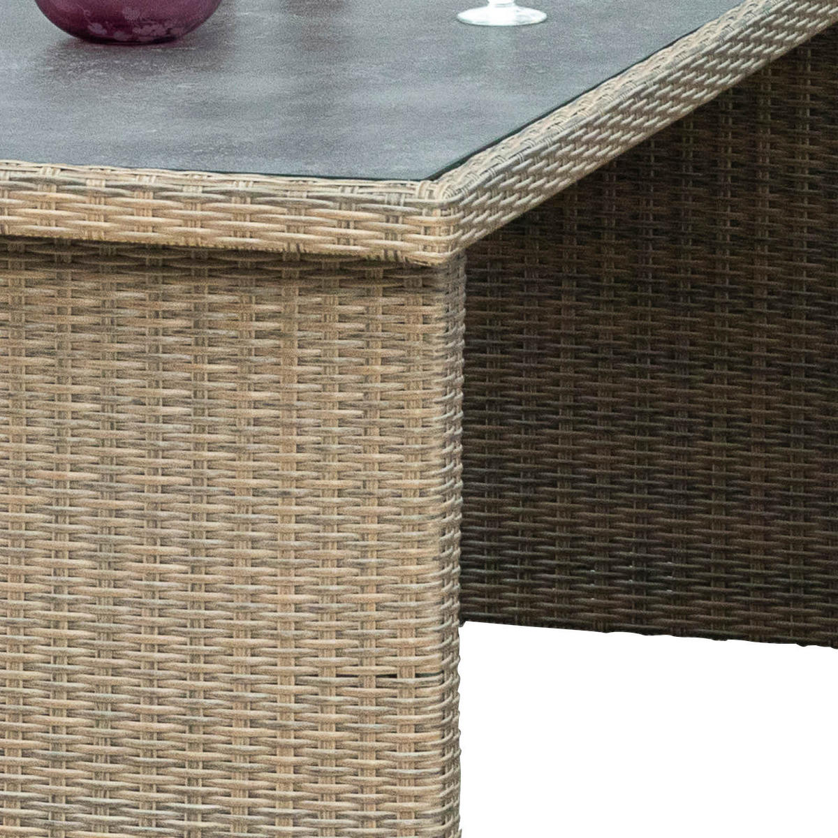 GARTENSET 9-teilig  - Schieferfarben/Beige, KONVENTIONELL, Glas/Kunststoff - Gardenson