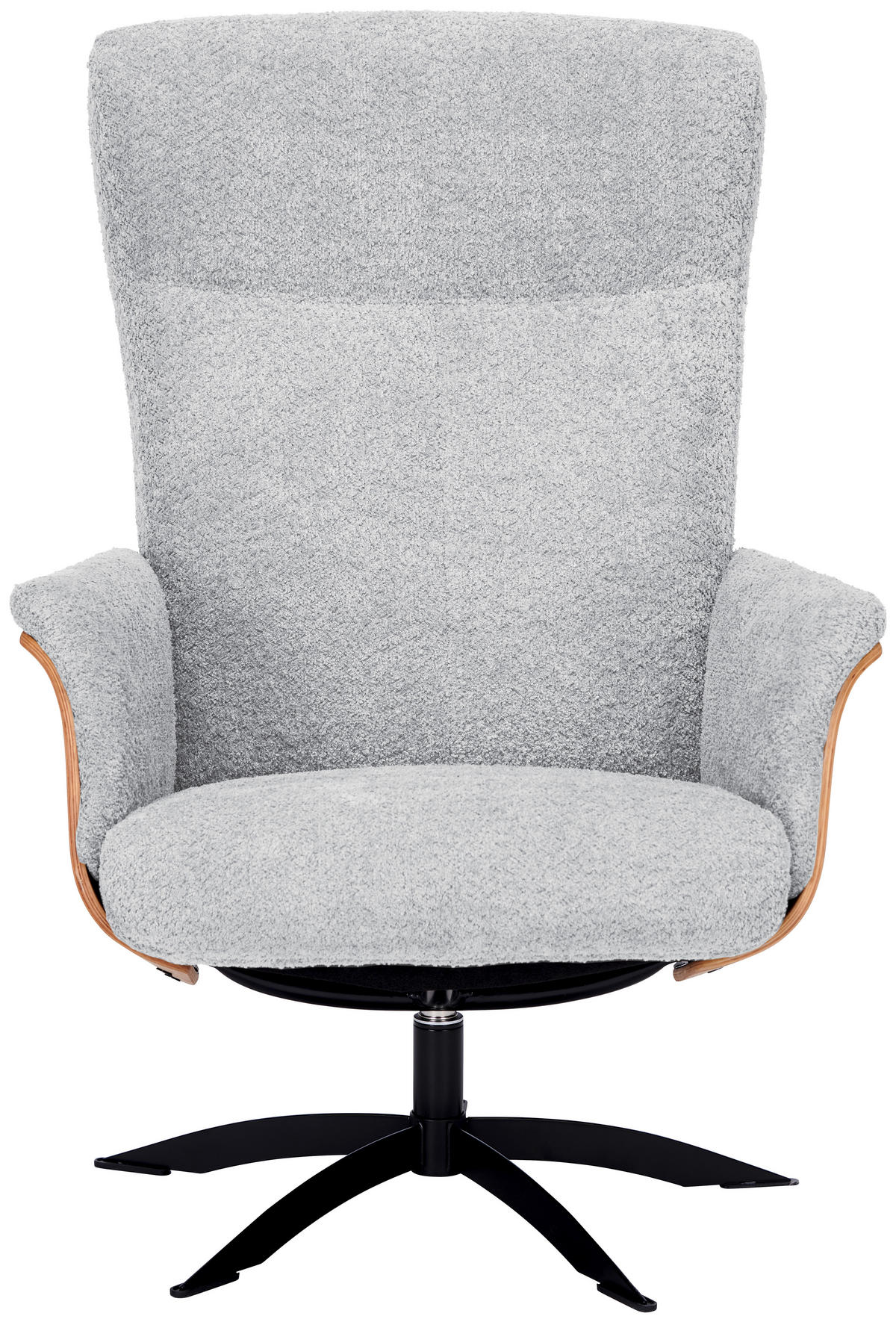 RELAXSESSEL in Holz, Textil Hellgrau  - Hellgrau/Schwarz, Design, Holz/Textil (71/104/77cm) - Welnova