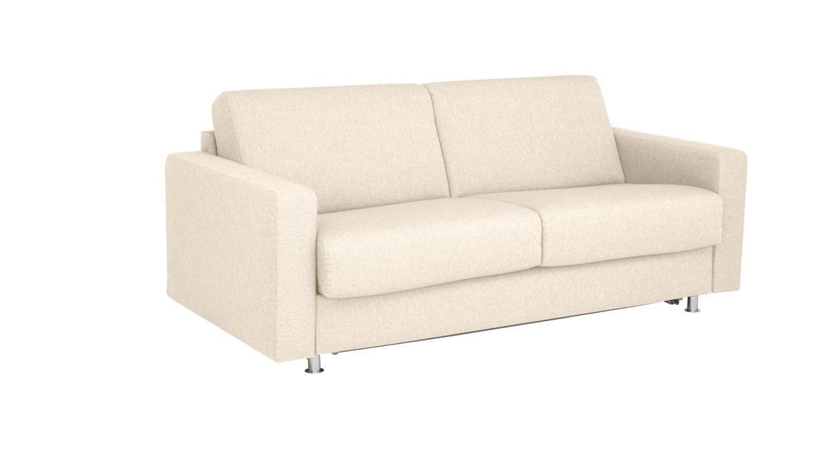 SCHLAFSOFA in Textil Naturfarben  - Chromfarben/Naturfarben, Konventionell, Textil/Metall (195/84/100cm) - Bali