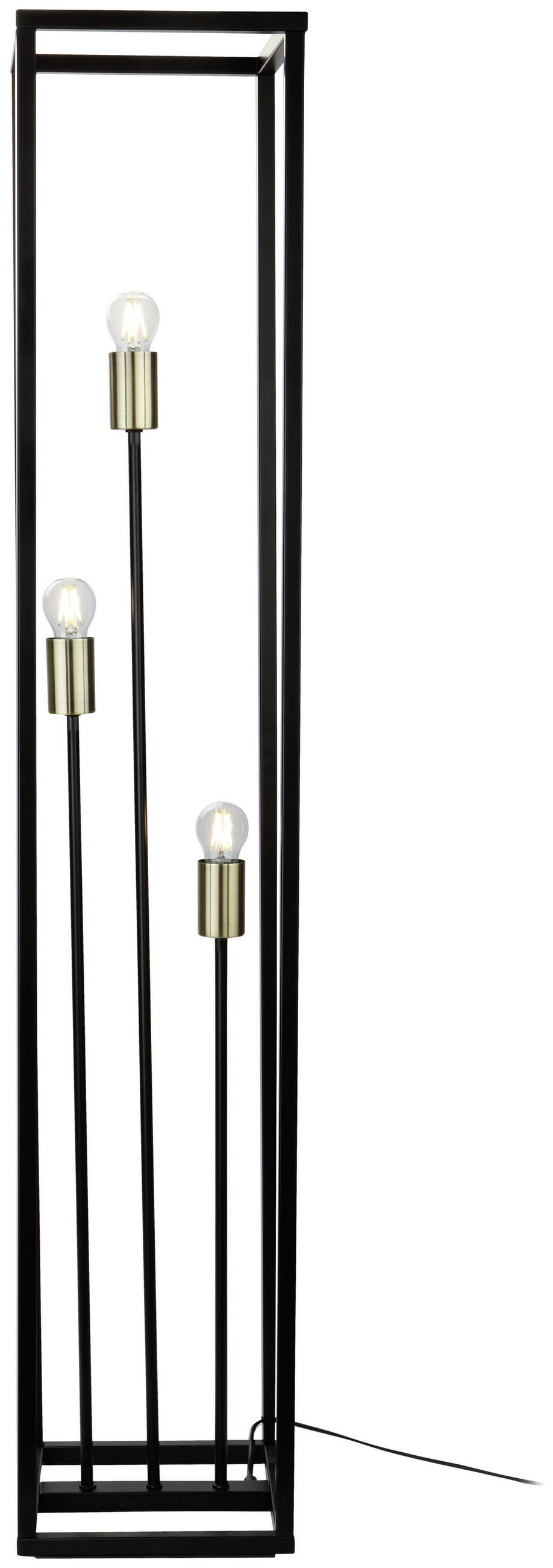 STEHLEUCHTE - Schwarz, Lifestyle, Metall (24/24/130cm) - Marama