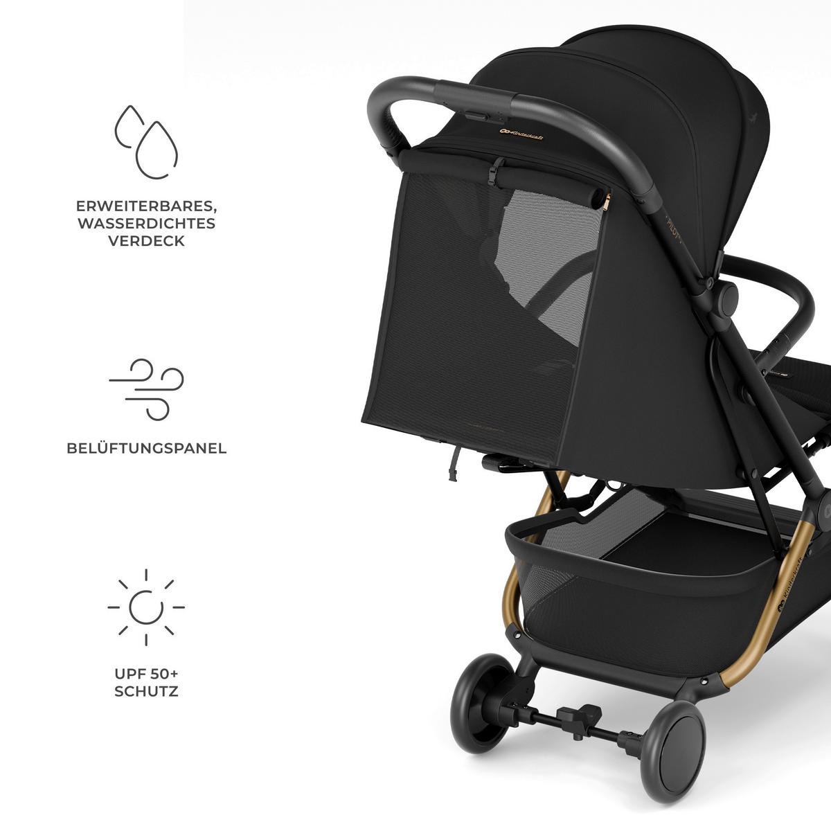 BUGGY Pilot 2  - Schwarz, Basics, Kunststoff/Textil (67/42/101cm) - Kinderkraft