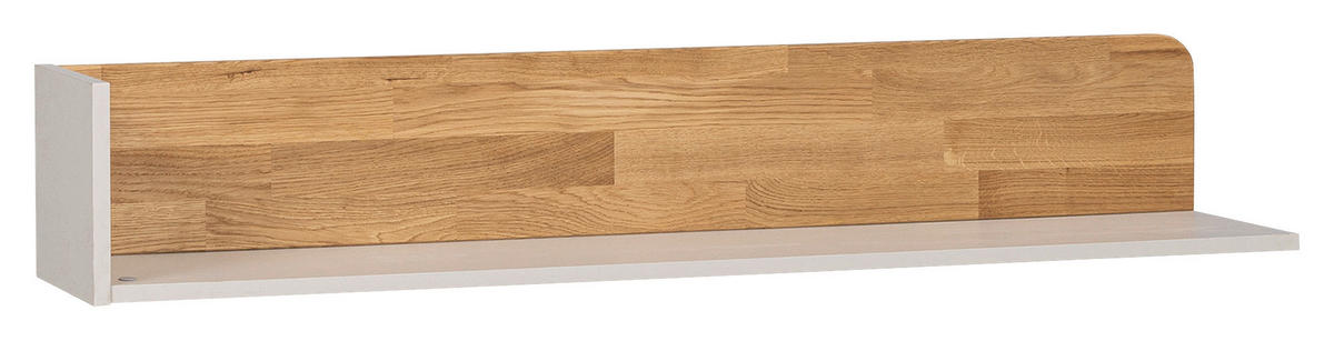 WANDBOARD Eiche massiv Grau, Eichefarben  - Eichefarben/Grau, KONVENTIONELL, Holz/Holzwerkstoff (120/20/24cm) - Cantus