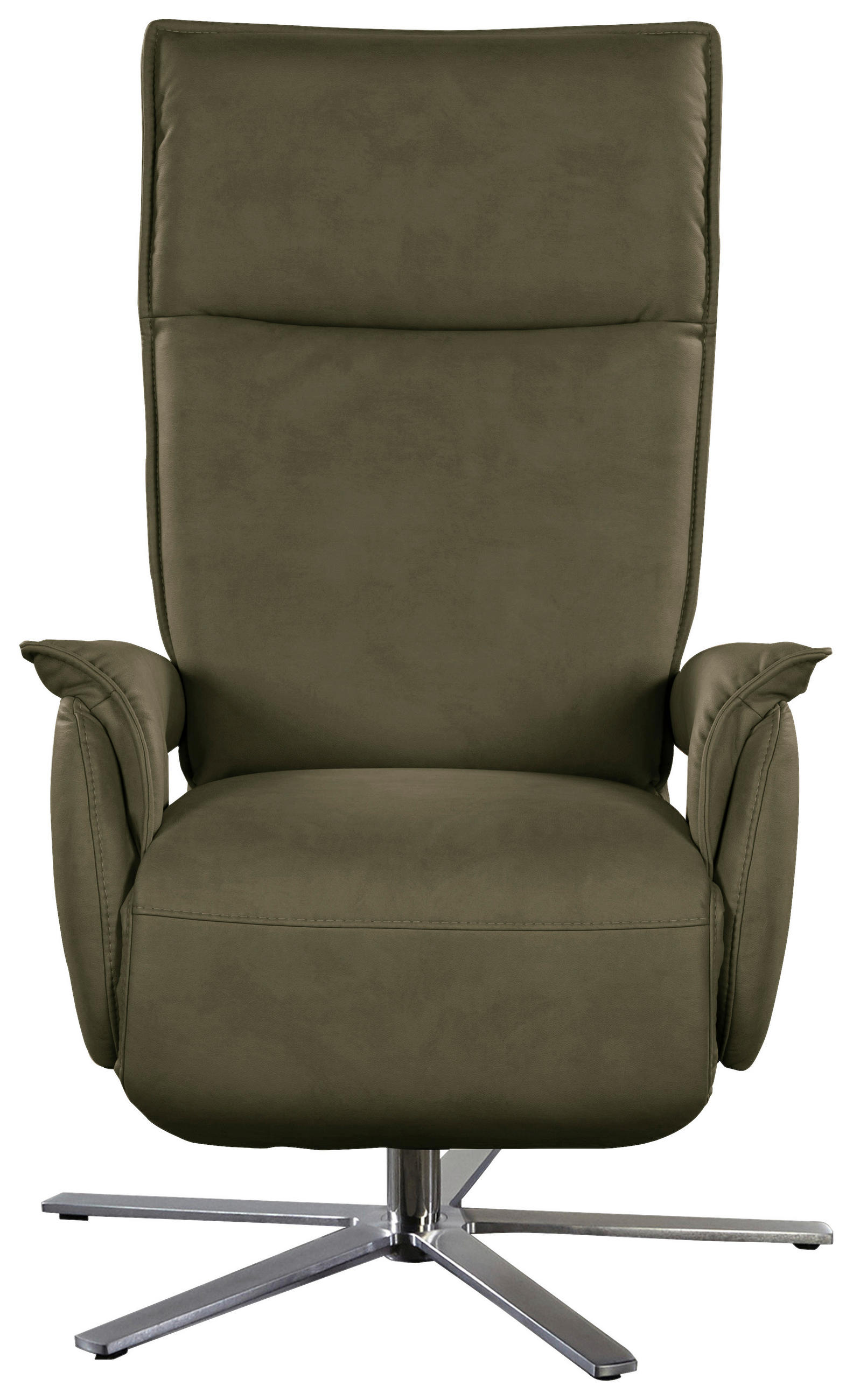 RELAXSESSEL in Leder Olivgrün  - Olivgrün, MODERN, Leder (77/116/80cm) - Livetastic