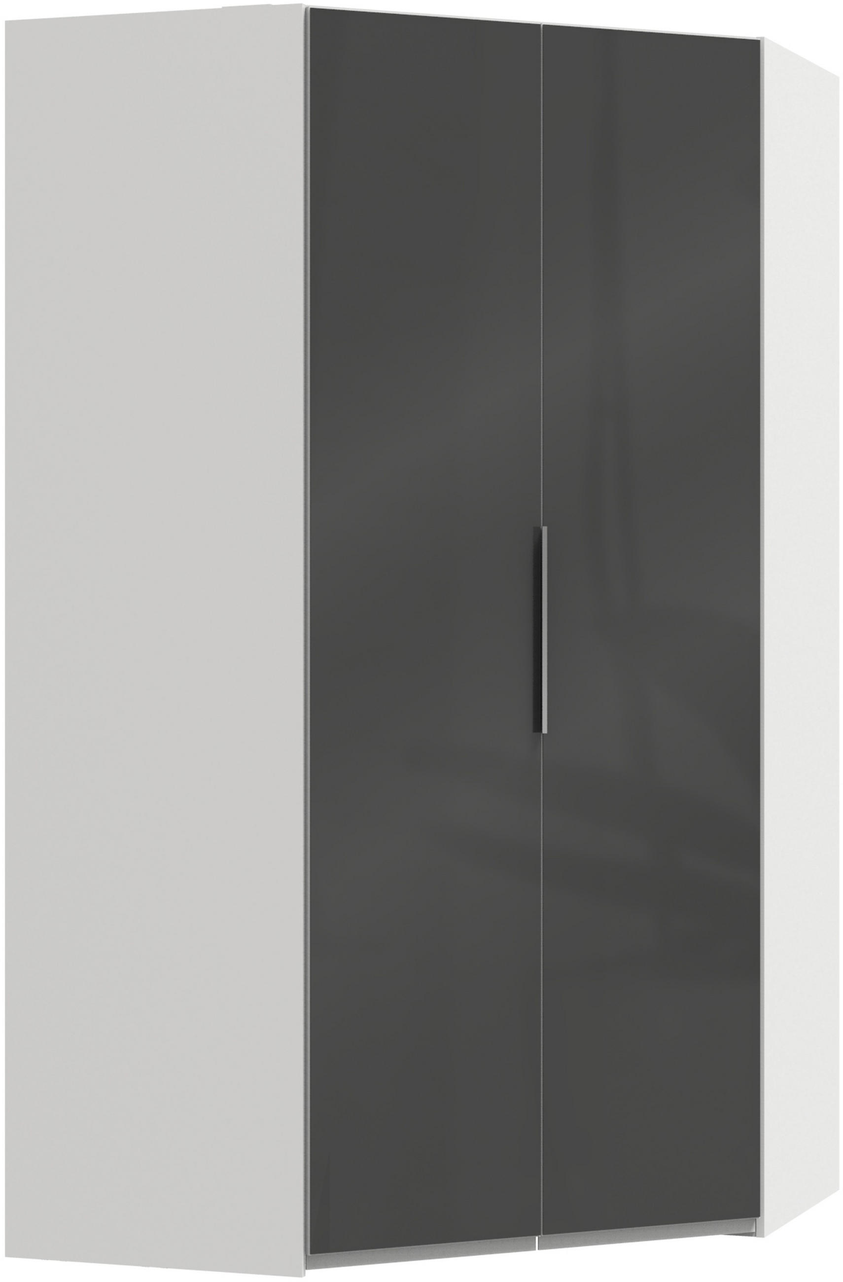 ECKSCHRANK 120/216/120 cm  - Chromfarben/Weiß, MODERN, Glas/Holzwerkstoff (120/216/120cm) - MID.YOU