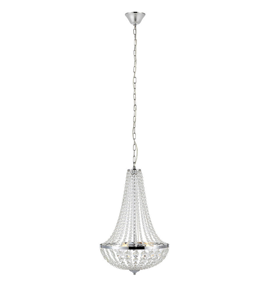 KRONLEUCHTER 40/60 cm   - Klar/Chromfarben, Basics, Glas/Metall (40/60cm) - Markslöjd