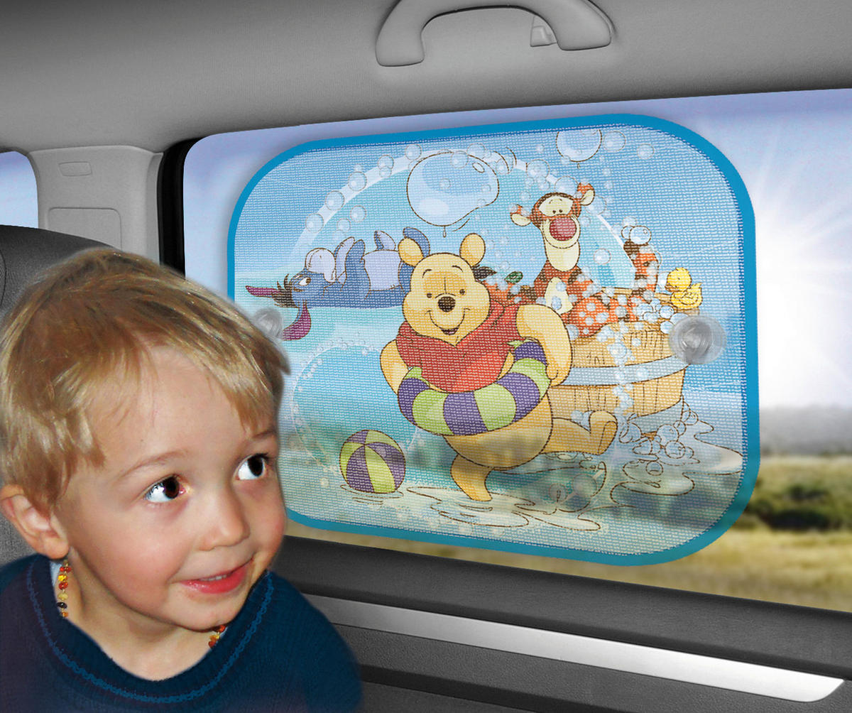 2 TLG. Set Sonnenschutz Rollo - Winnie The Pooh - für Fenster und Auto  Seitenscheibe - Sonnenblende - Jungen Mädchen Kinder Baby - Sonnenrollo -  Puuh Bär Tigg.. : : Auto & Motorrad