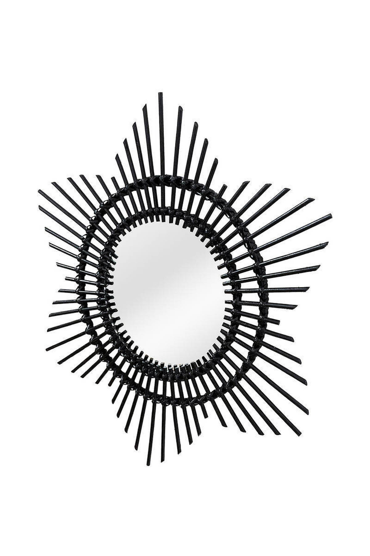 NÁSTENNÉ ZRKADLO 70/70/2 cm  - čierna, Trend, drevo/kompozitné drevo (70/70/2cm)