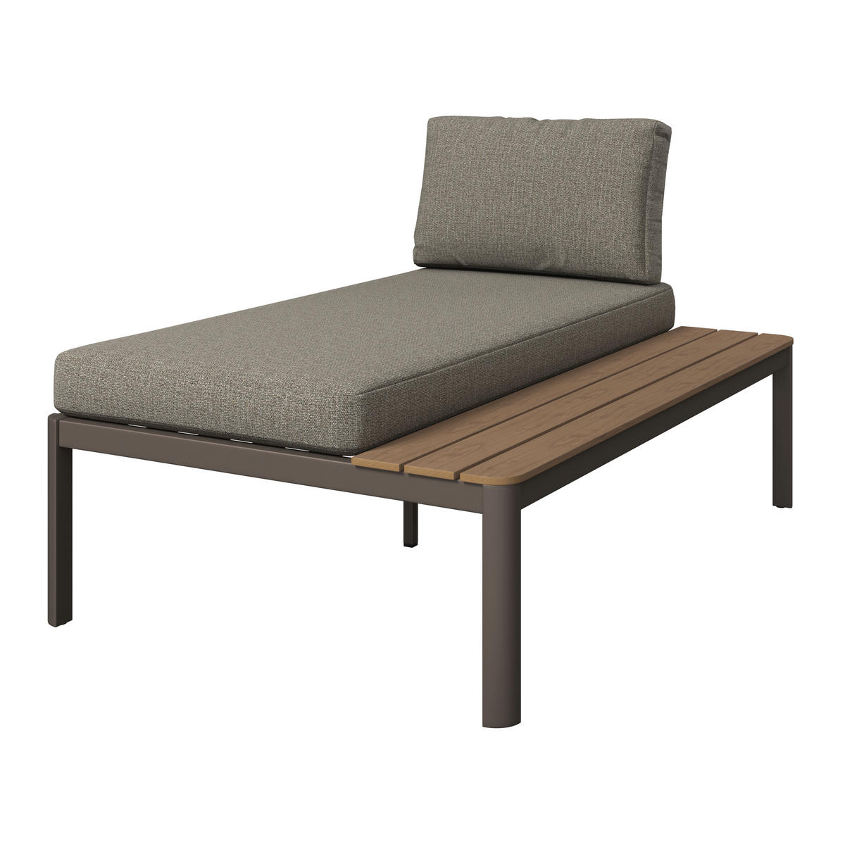 LOUNGEBETT  - Taupe/Naturfarben, Design, Kunststoff/Textil (99/83/151cm) - Amatio