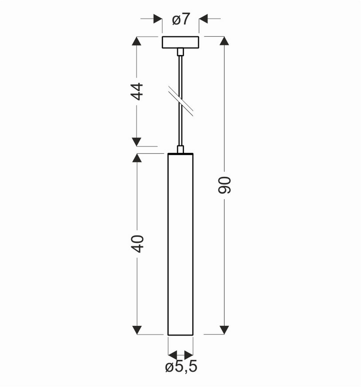 HÄNGLAMPA 7/7/90 cm  - svart, Design, metall (7/7/90cm)