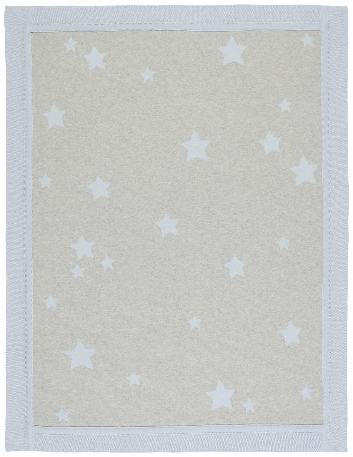 SCHMUSEDECKE Sterne  80/100 cm  - Grau/Hellblau, Design, Textil (80/100cm) - Patinio