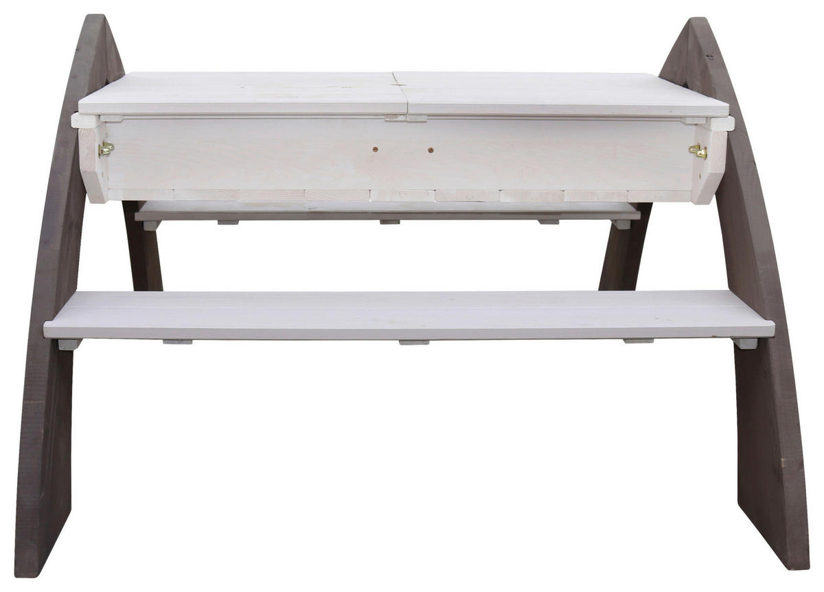 SAND- UND WASSERTISCH  - Weiß/Grau, KONVENTIONELL, Holz/Kunststoff (119/65/98cm) - Ambia Garden