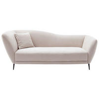 RÉCAMIERE Naturfarben Chenille Zierkissen, Rücken echt  - Schwarz/Naturfarben, KONVENTIONELL, Textil/Metall (224/70/97cm) - Hom`in