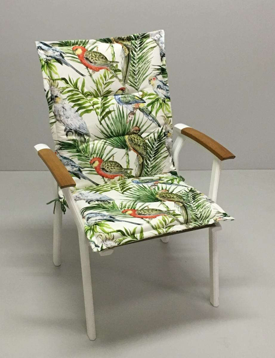 Grau & Blatt-Motiv Sesselauflage Grün mit kaufen