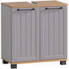 WASCHBECKENUNTERSCHRANK 59,8/62,4/32,6 cm  - Platinfarben/Eichefarben, MODERN, Holzwerkstoff/Kunststoff (59,8/62,4/32,6cm) - Stylife