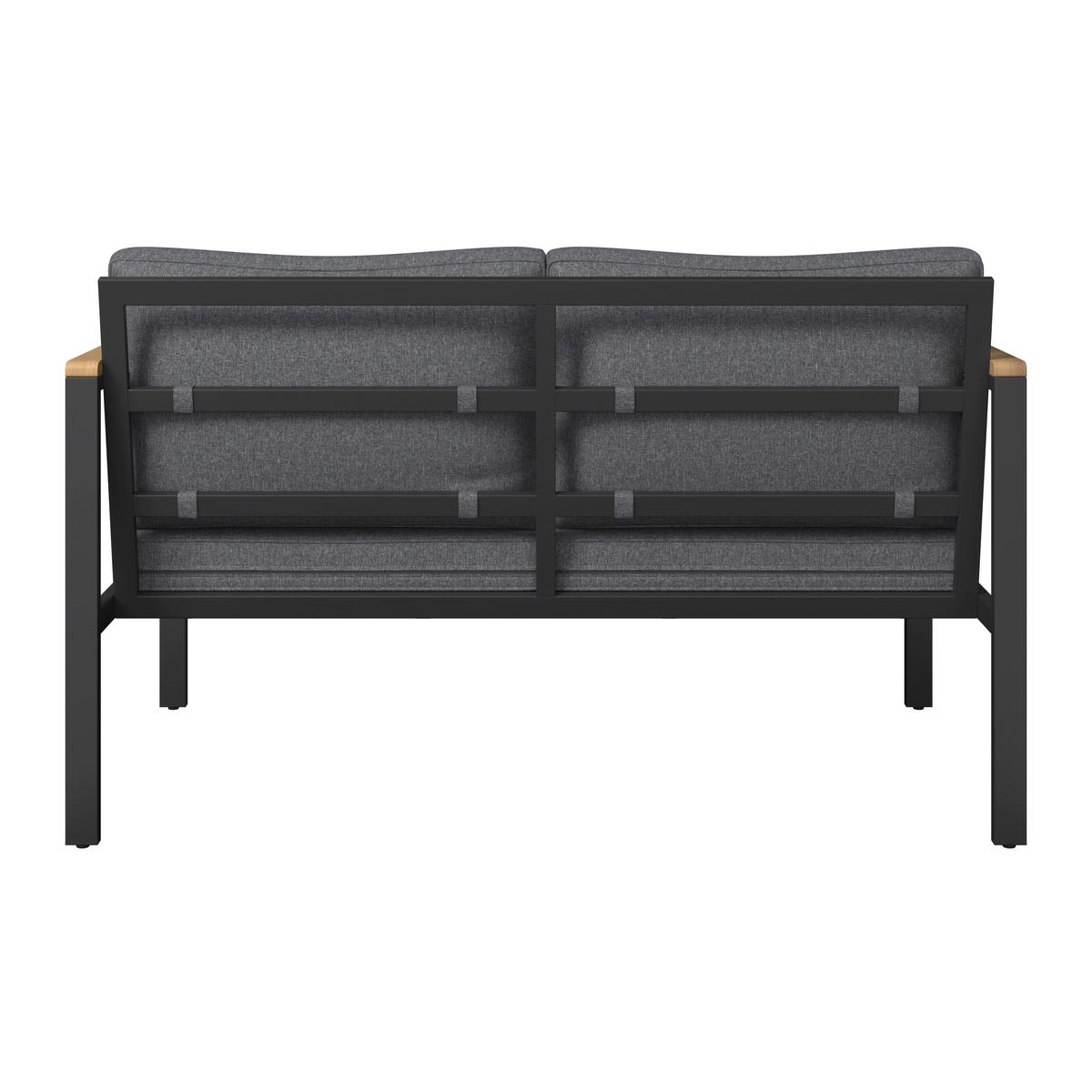 KERTI BÚTORSZETT 4 részes  - akáciaszínű/fekete, Konventionell, textil/fa (90/50/40cm) - Ambia Garden