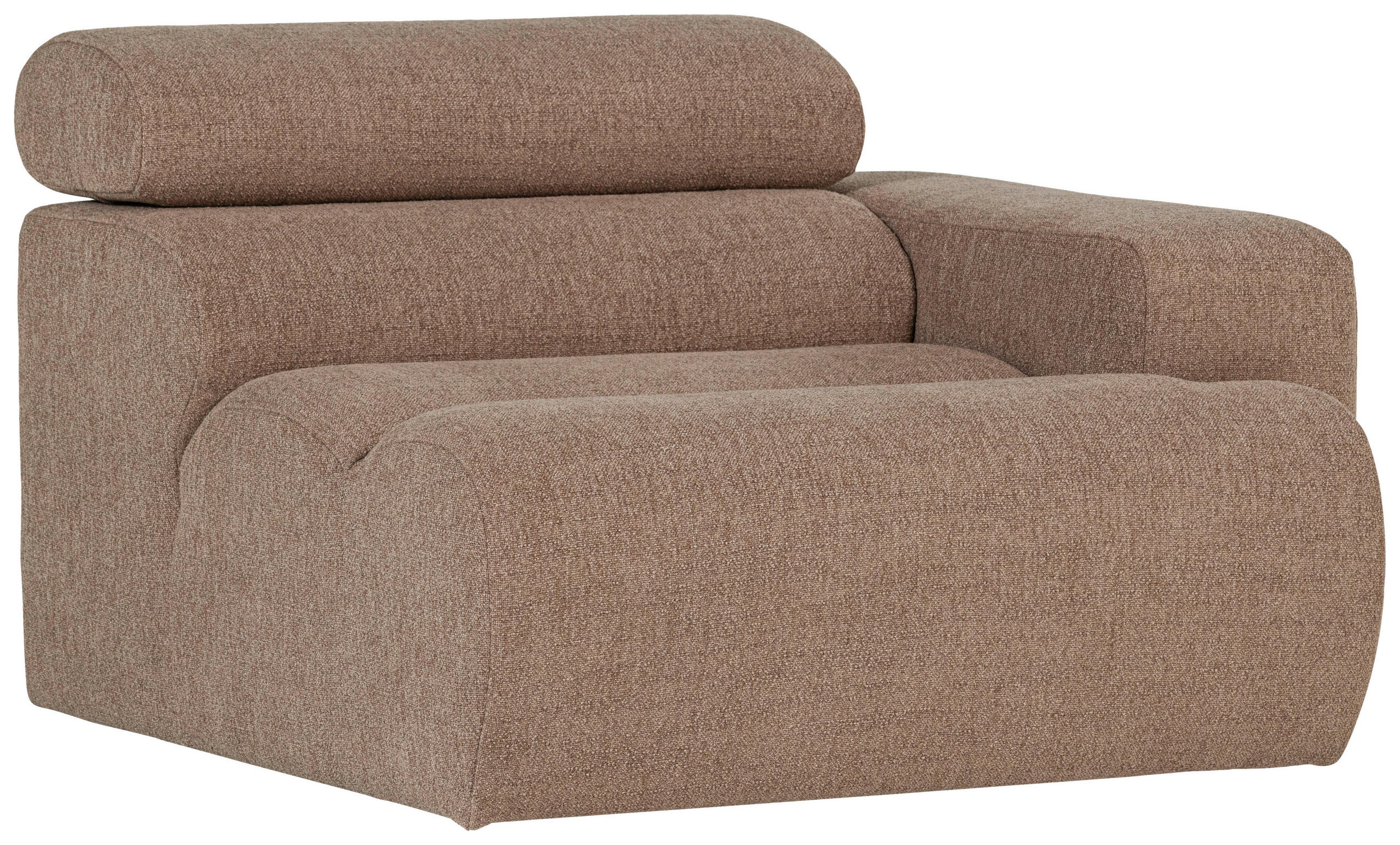 SOFAELEMENT Novi Bouclé Taupe  - Taupe, Design, Kunststoff/Textil (113/86/109cm) - Livetastic