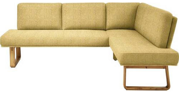 ECKBANK 240/174 cm in Gelb, Eichefarben - Eichefarben/Gelb, Design, Holz/Textil (240/174cm) - Dieter Knoll