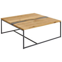 COUCHTISCH in Holz, Metall 90/90/37 cm  - Wildeiche/Anthrazit, Design, Holz/Metall (90/90/37cm) - Venjakob