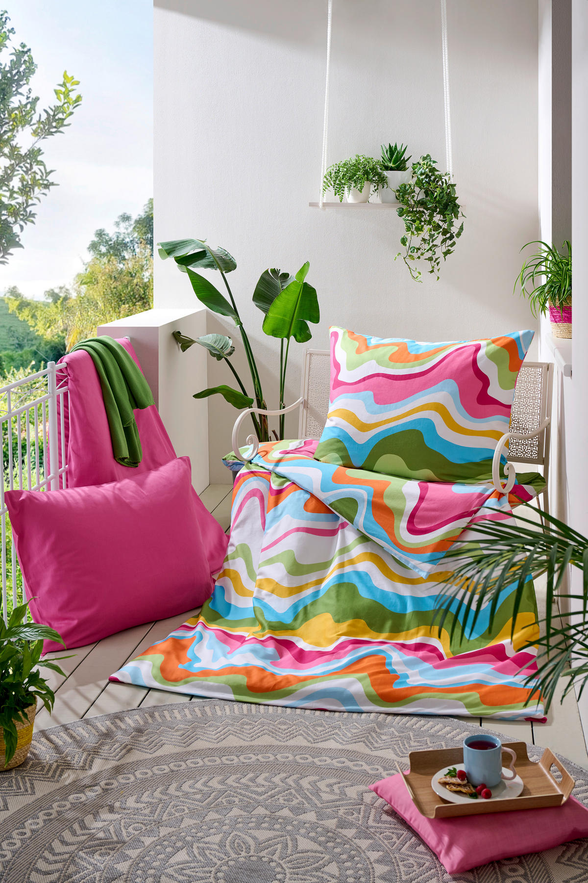 POSTEĽNÁ BIELIZEŇ, satén, viacfarebná, 140/200 cm - viacfarebná, Trend, textil (140/200cm) - Esposa