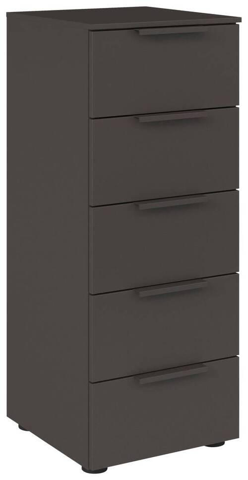 KOMÓD 40/100/42 cm  - grafitszürke/fekete, Modern, műanyag/faalapú anyag (40/100/42cm) - Rauch Möbel