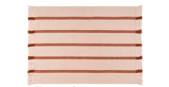 PLATZDECKCHEN 35/45 cm Textil   - Ecru/Cognac, Basics, Textil (35/45cm) - Novel