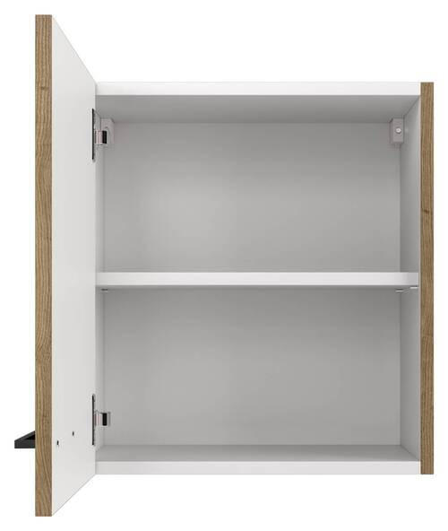 KÜCHENOBERSCHRANK 50/54,8/32 cm  in Eiche Artisan  - Schwarz/Eiche Artisan, KONVENTIONELL, Holzwerkstoff/Metall (50/54,8/32cm) - FlexWell