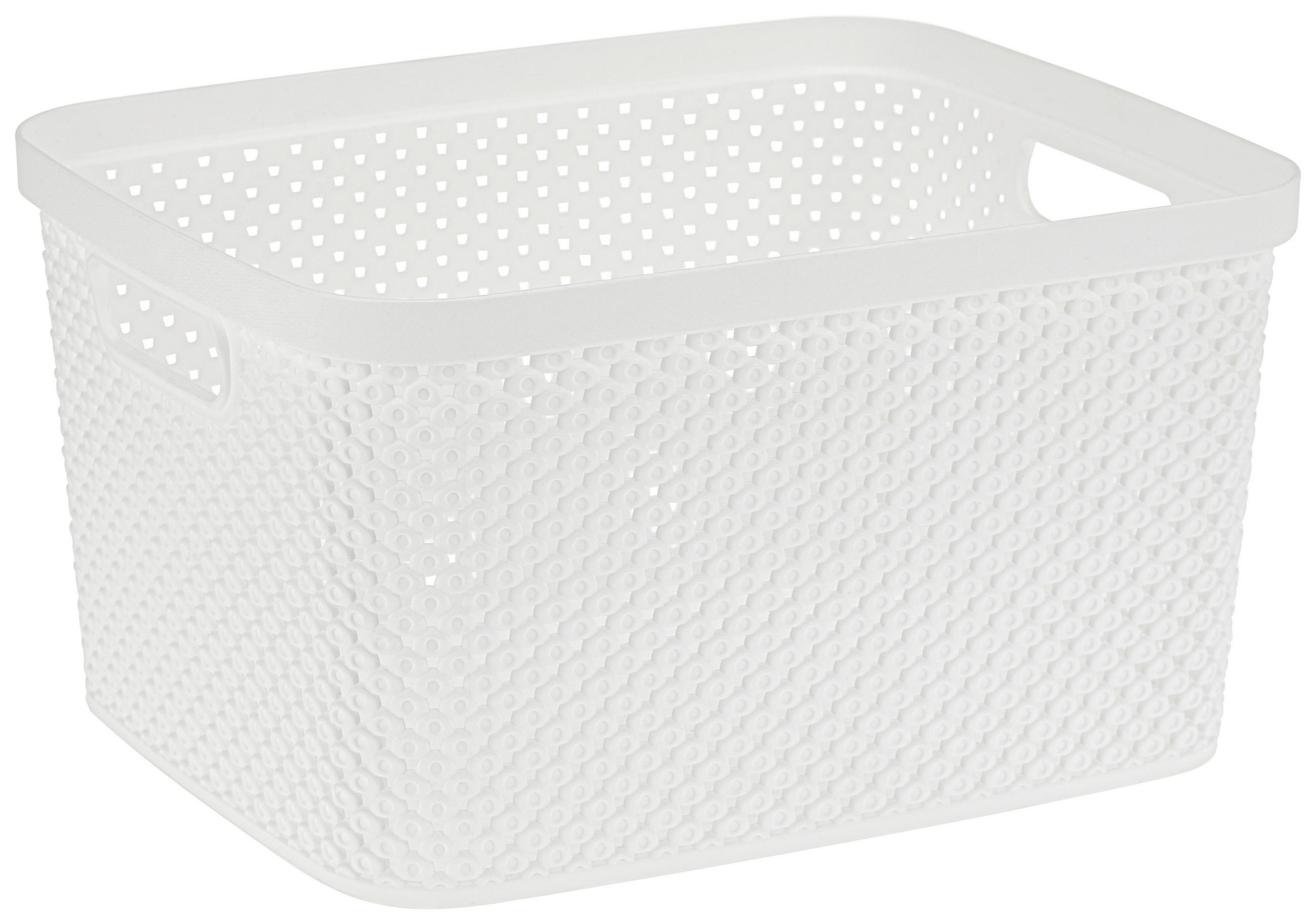 Aufbewahrungskorb Diamond 27x15 Cm Kunststoff Weiß