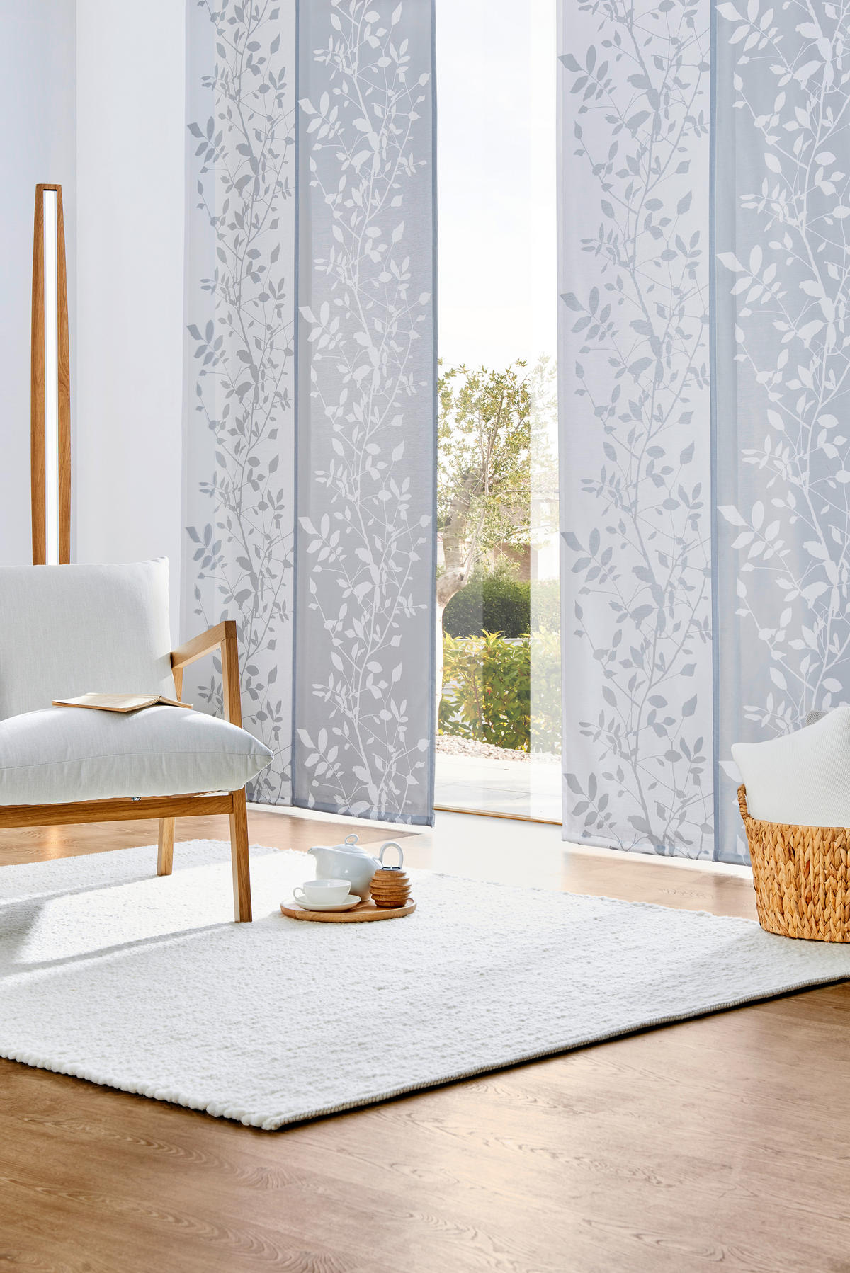 FLÄCHENVORHANG in Grau  - Grau, Design, Textil (60/255cm) - Novel