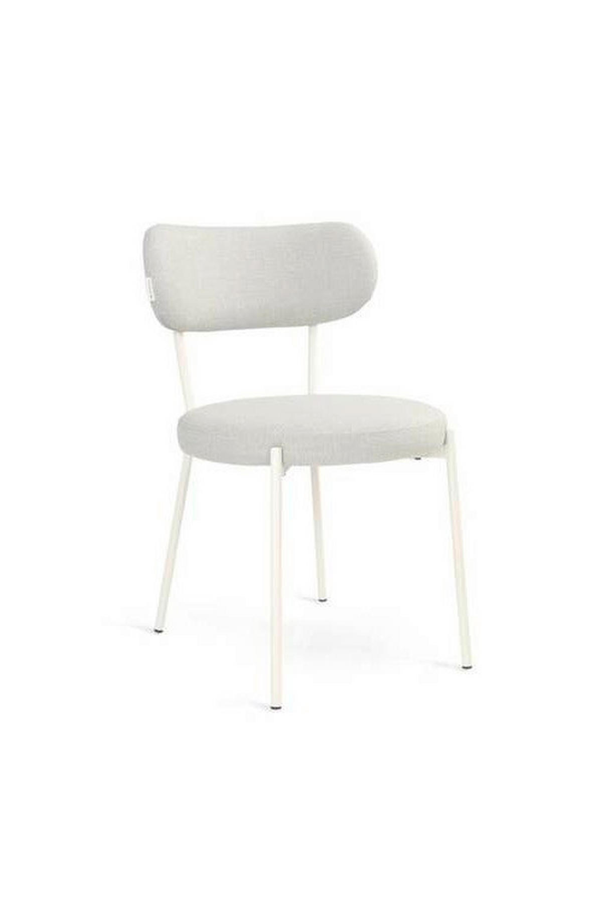 STUHL Webstoff Weiß  - Weiß, Basics, Textil/Metall (50/81,5/59cm) - Tom Tailor