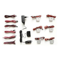 BELYSNING FÖR GLASHYLLA I SET - silver, Design, metall/plast (4/2/4cm) - Livetastic
