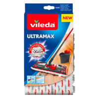 Refillmopp, Vileda Ultramax - vit/röd, Klassisk, textil (14,1/25,8/2,5cm) - Best Price
